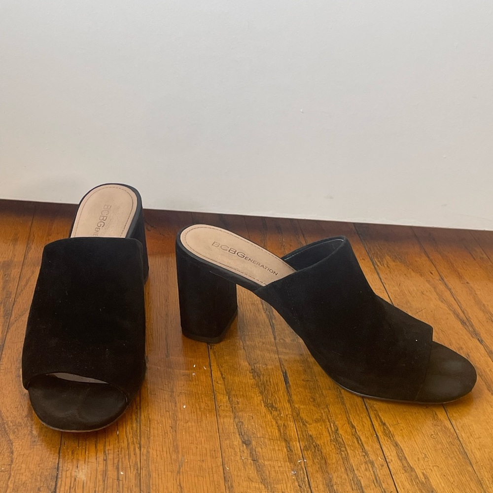 BCBG Generation Suede Sandal Mules